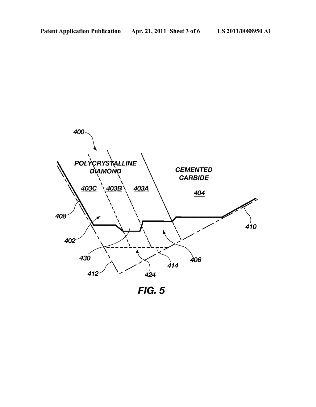 CUTTING ELEMENTS CONFIGURED TO GENERATE SHEAR LIPS DURING USE IN CUTTING, EARTH BORING TOOLS INCLUDING SUCH CUTTING ELEMENTS, AND METHODS OF FORMING AND USING SUCH CUTTING ELEMENTS AND EARTH BORING TOOLS - diagram, schematic, and image 04