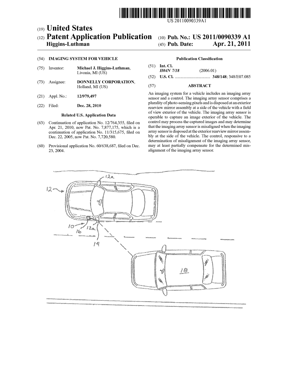 IMAGING SYSTEM FOR VEHICLE - diagram, schematic, and image 01