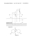 Implement for Processing, Particularly Sealing, Ground Surfaces Under Water, Particularly Bottoms and Embankments of Waterways, Particularly Canals, a Method for Setting Up the Same, a Method for Moving the Same, a Method for Sealing Ground Surfaces Using the Same, and the Like diagram and image