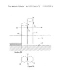 Implement for Processing, Particularly Sealing, Ground Surfaces Under Water, Particularly Bottoms and Embankments of Waterways, Particularly Canals, a Method for Setting Up the Same, a Method for Moving the Same, a Method for Sealing Ground Surfaces Using the Same, and the Like diagram and image