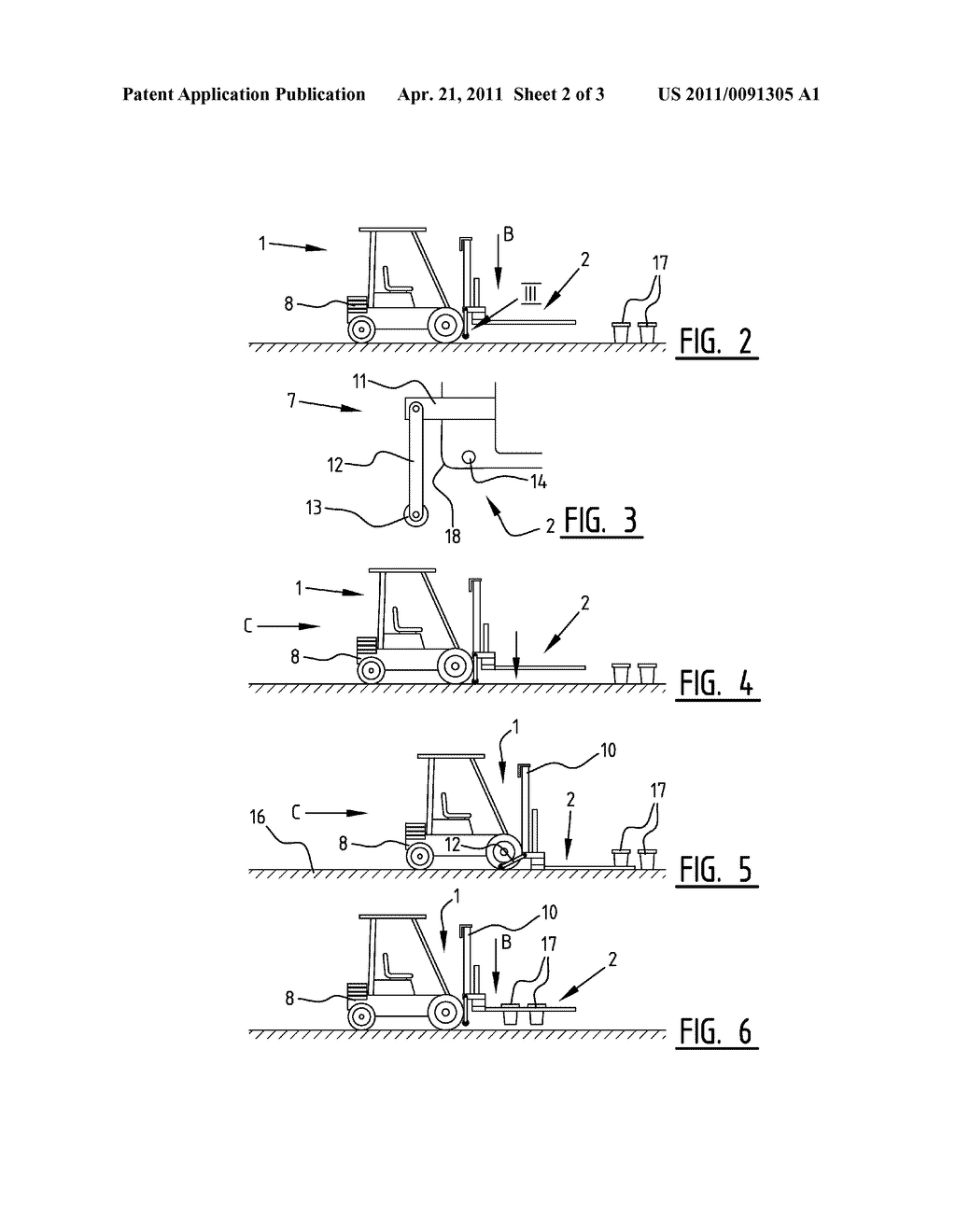 DEVICE, ASSEMBLY AND METHODS FOR PICKING UP AND PUTTING DOWN OBJECTS CAPABLE OF BEING PICKED UP - diagram, schematic, and image 03