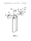 Child resistant gas lighter diagram and image