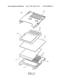 MEMORY CARD MOUNTING DEVICE FOR PORTABLE TERMINAL diagram and image