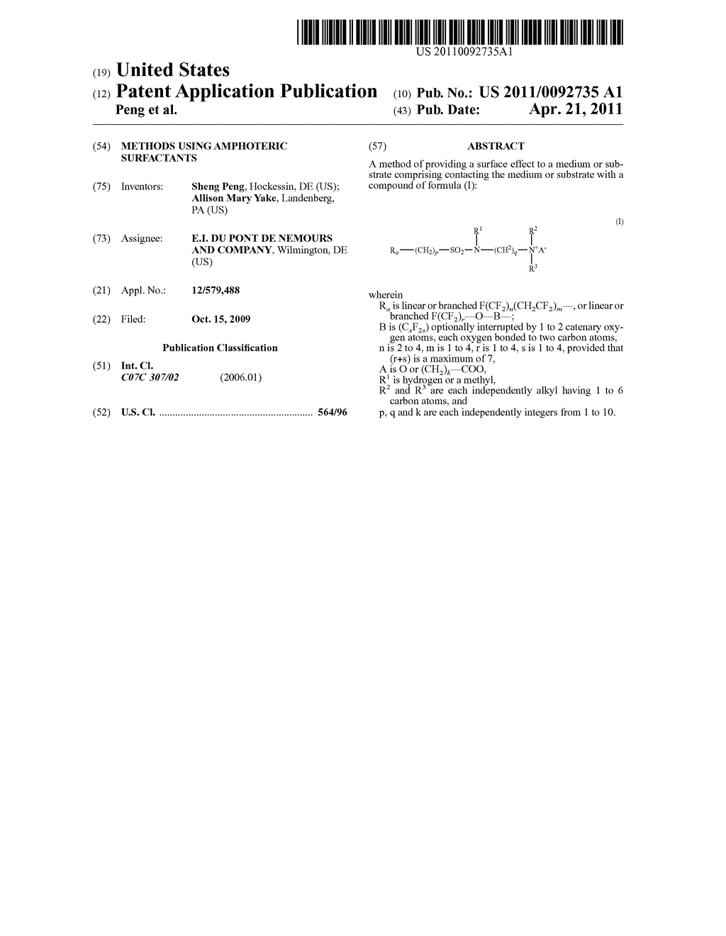 METHODS USING AMPHOTERIC SURFACTANTS - diagram, schematic, and image 01