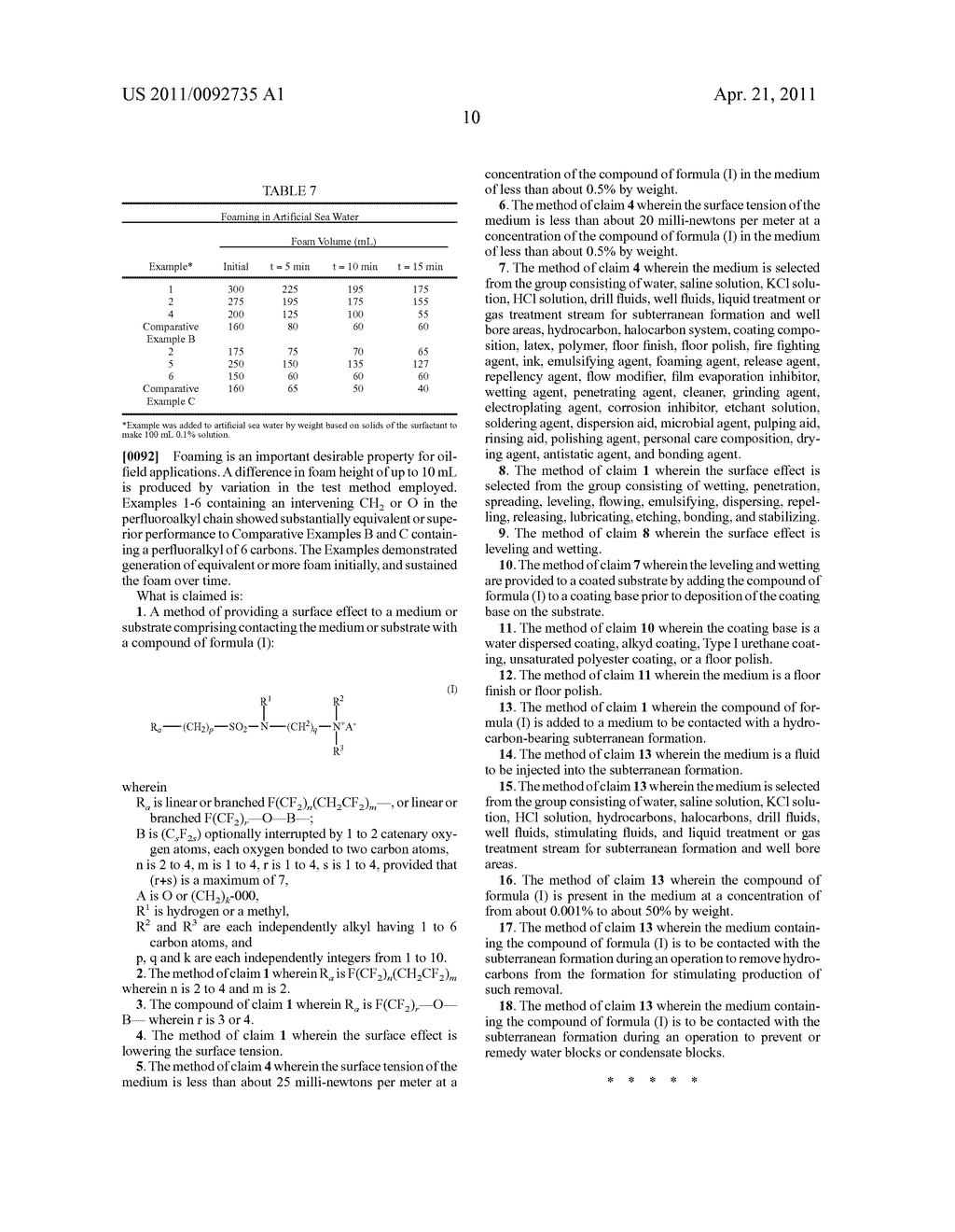 METHODS USING AMPHOTERIC SURFACTANTS - diagram, schematic, and image 11