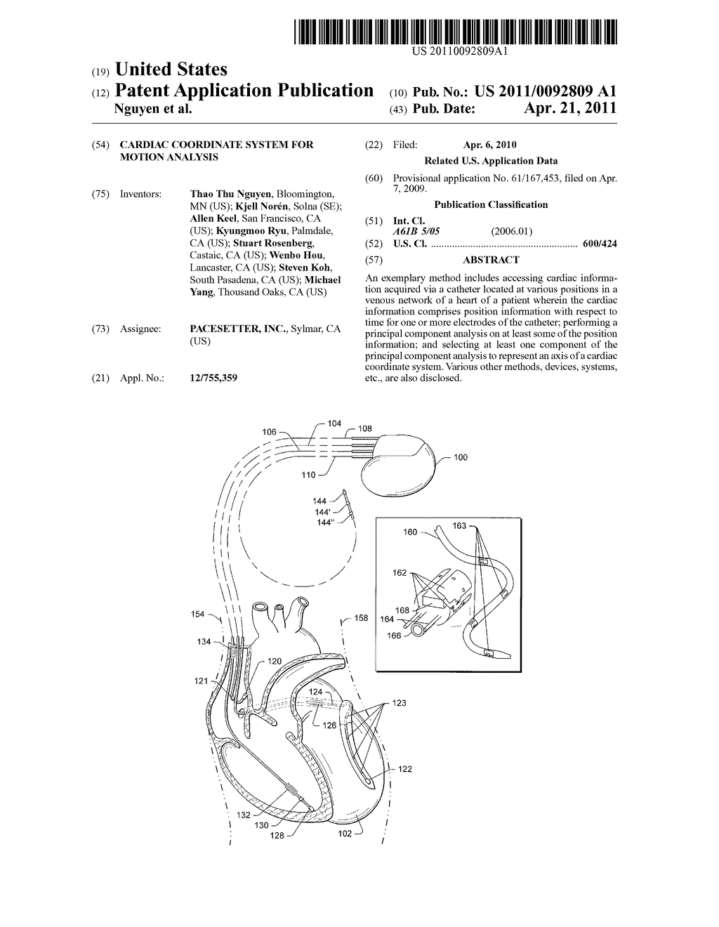 CARDIAC COORDINATE SYSTEM FOR MOTION ANALYSIS - diagram, schematic, and image 01