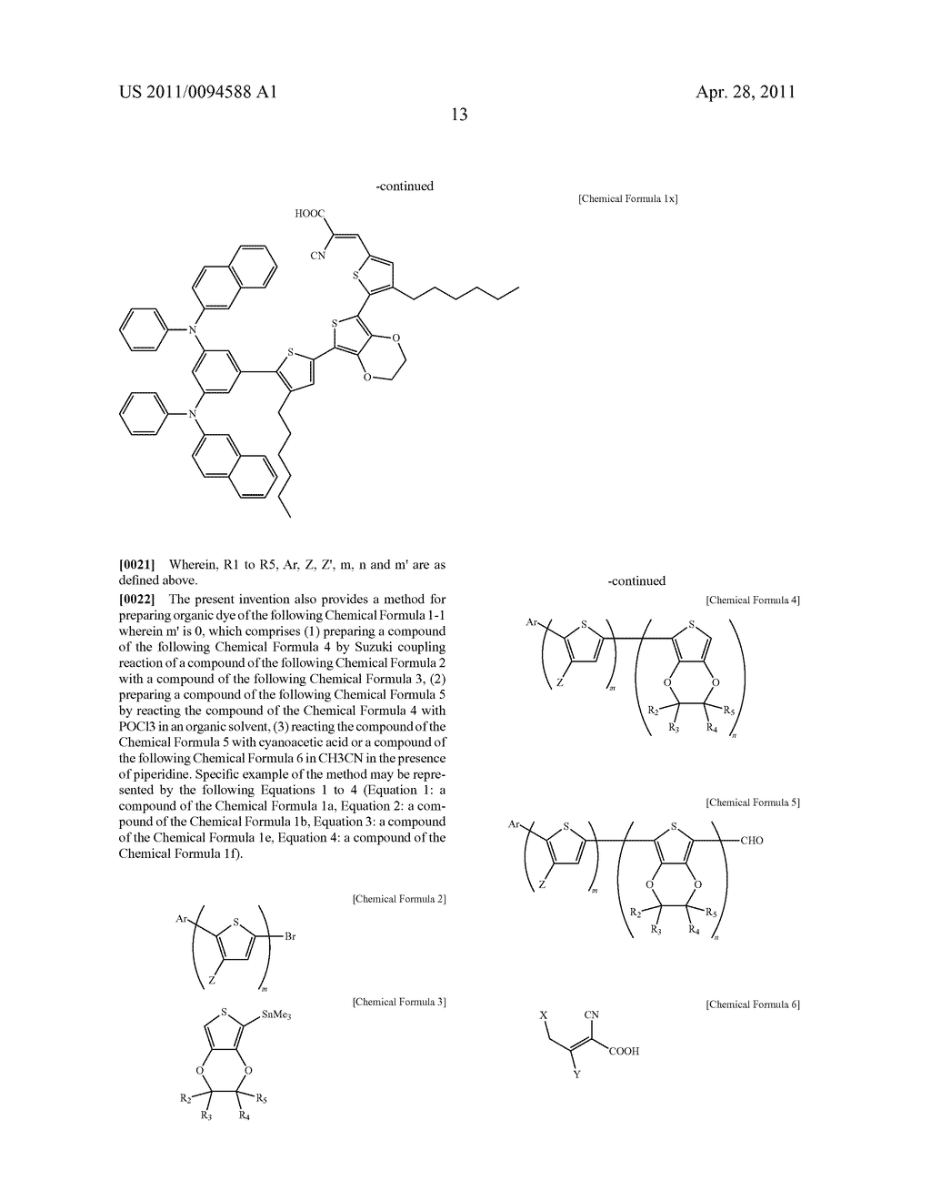 NOVEL ORGANIC DYE AND PREPARATION THEREOF - diagram, schematic, and image 14