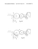 Method and apparatus for stretching segmented stretchable film and application of the segmented film to a moving web diagram and image