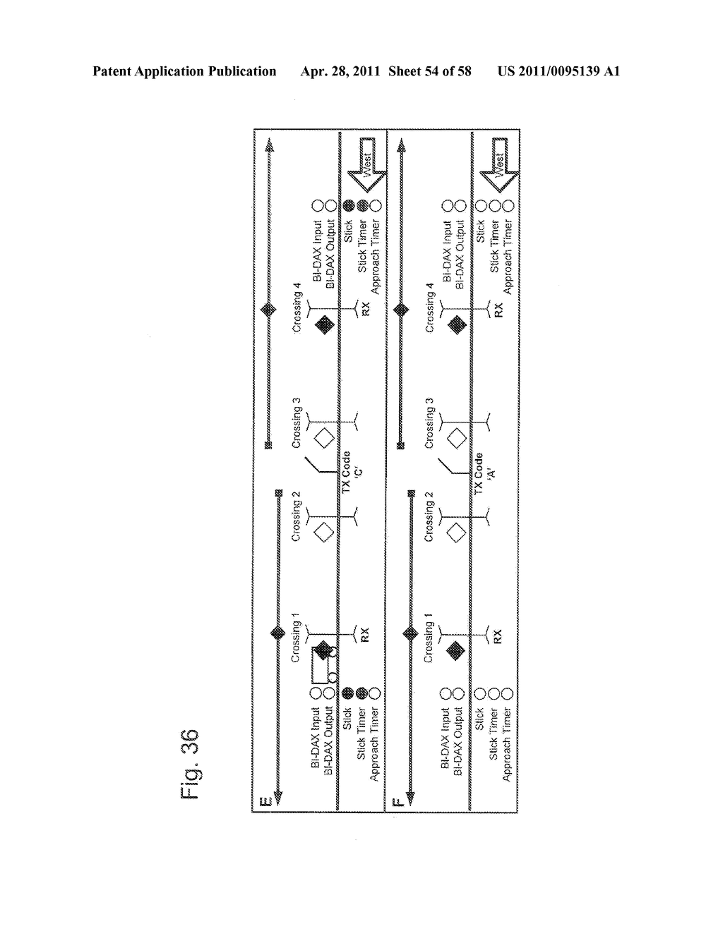 METHOD AND APPARATUS FOR BI-DIRECTIONAL DOWNSTREAM ADJACENT CROSSING SIGNALING - diagram, schematic, and image 55