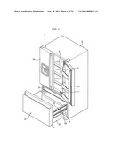 Automatic door closing device of refrigerator and refrigerator having the same diagram and image