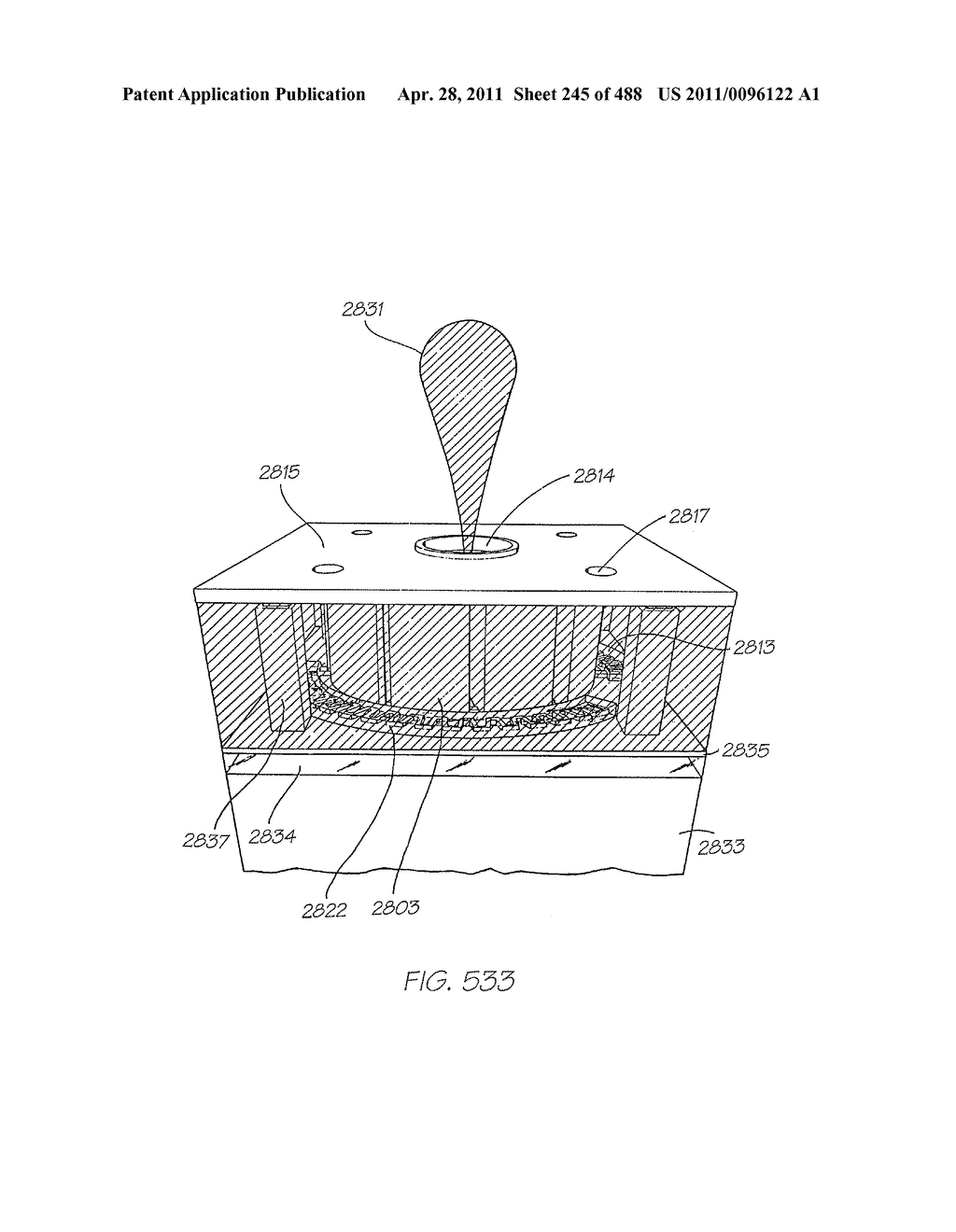 INKJET NOZZLE WITH PADDLE LAYER ARRANGED BETWEEN FIRST AND SECOND WAFERS - diagram, schematic, and image 246