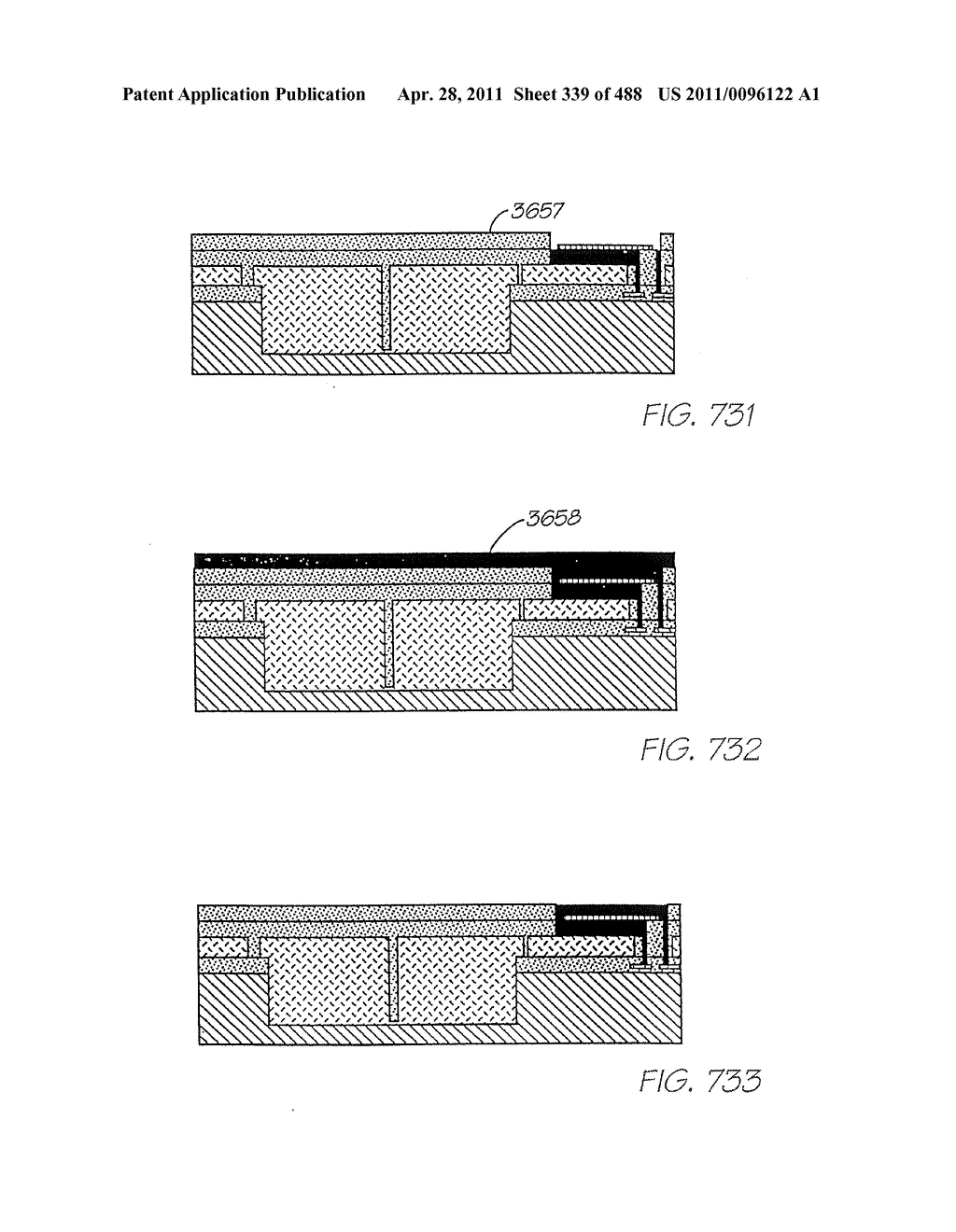 INKJET NOZZLE WITH PADDLE LAYER ARRANGED BETWEEN FIRST AND SECOND WAFERS - diagram, schematic, and image 340