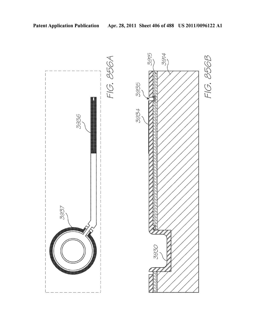 INKJET NOZZLE WITH PADDLE LAYER ARRANGED BETWEEN FIRST AND SECOND WAFERS - diagram, schematic, and image 407