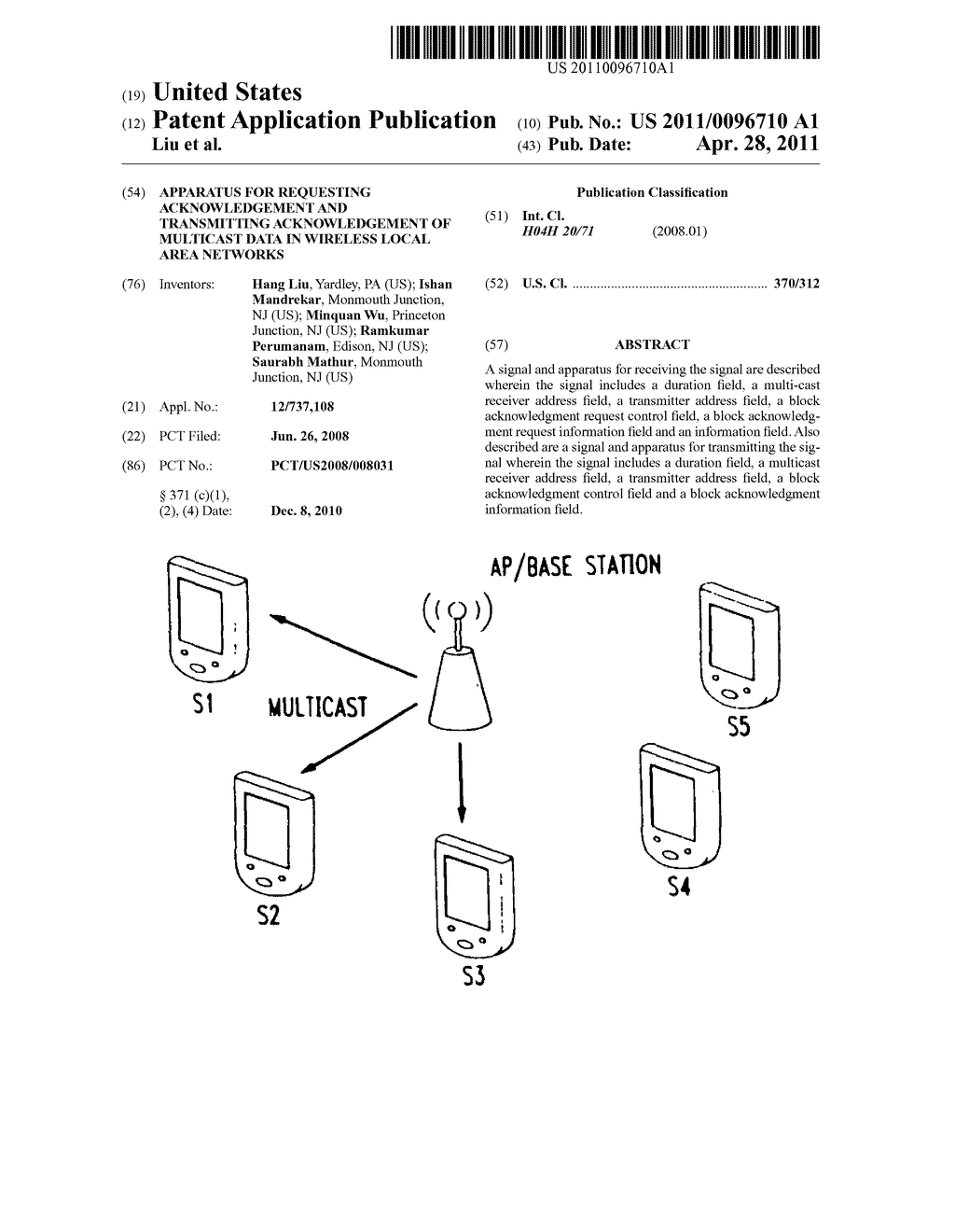 APPARATUS FOR REQUESTING ACKNOWLEDGEMENT AND TRANSMITTING ACKNOWLEDGEMENT OF MULTICAST DATA IN WIRELESS LOCAL AREA NETWORKS - diagram, schematic, and image 01