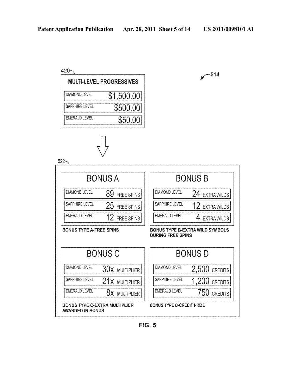 Wagering Game For Awarding Positional Game Modifiers In A Plurality Of Plays - diagram, schematic, and image 06