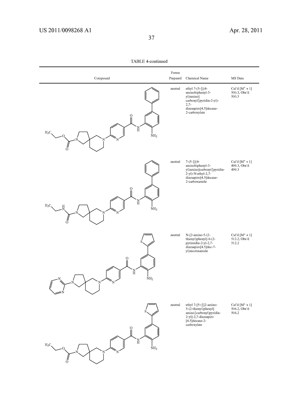 SPIROCYCLIC COMPOUNDS - diagram, schematic, and image 38