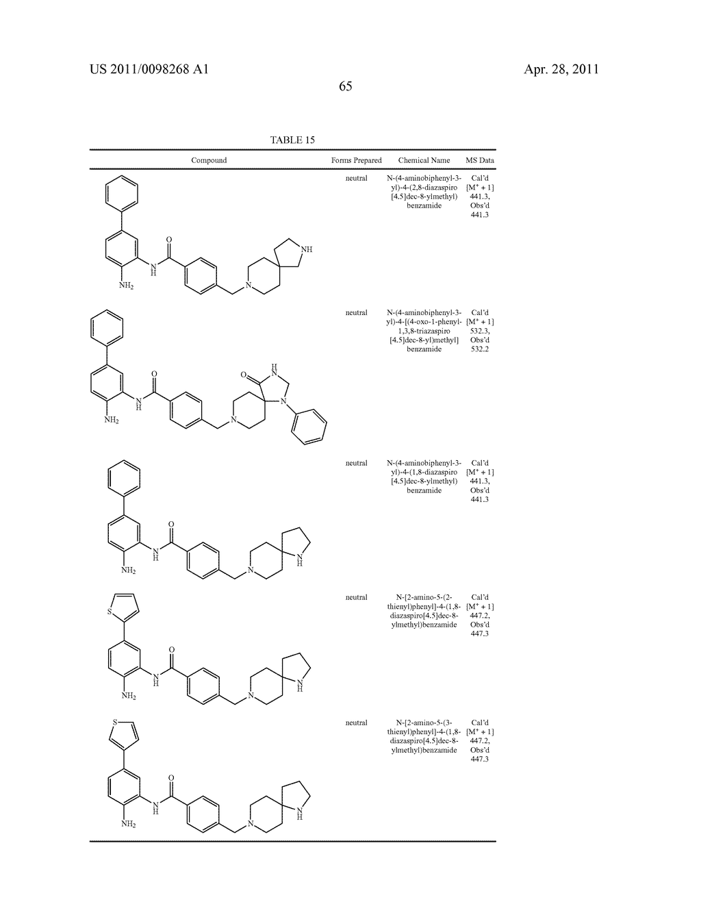 SPIROCYCLIC COMPOUNDS - diagram, schematic, and image 66