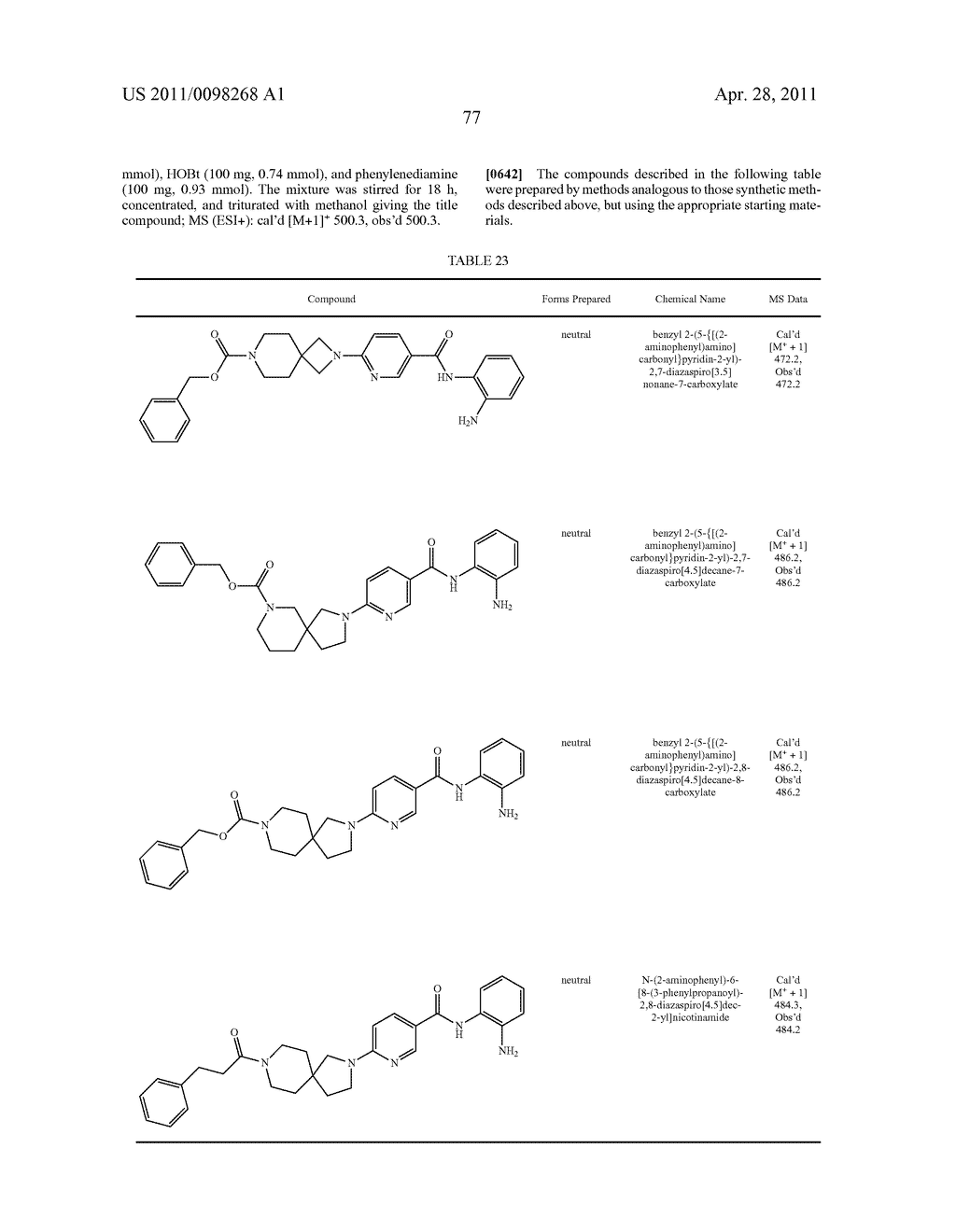 SPIROCYCLIC COMPOUNDS - diagram, schematic, and image 78