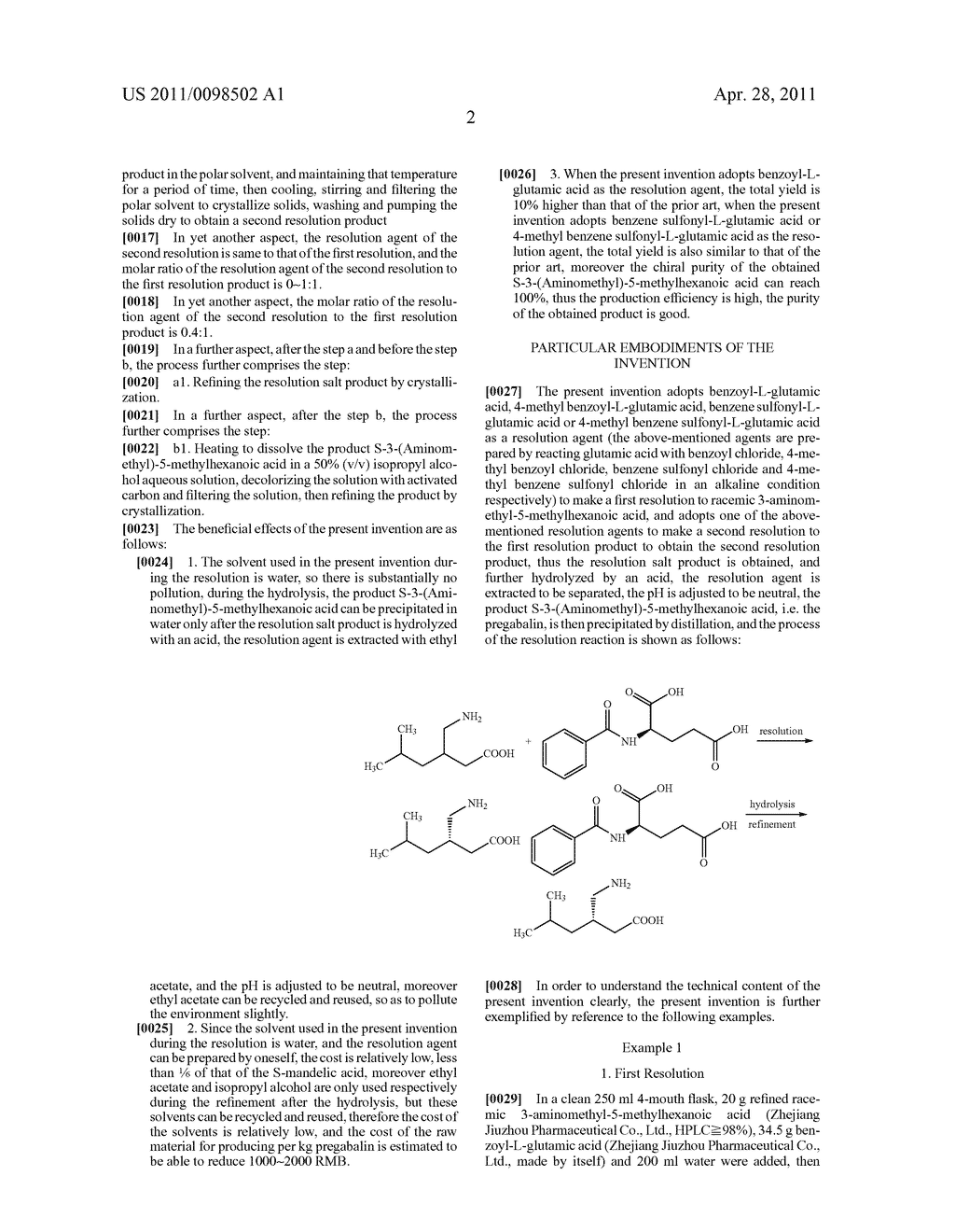 NEW PROCESS FOR RESOLVING S-3- (AMINOMETHYL)-5-METHYLHEXANOIC ACID - diagram, schematic, and image 03
