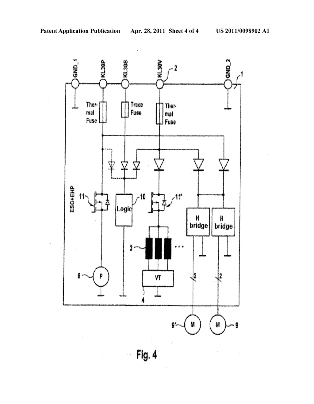 BRAKE CONTROL DEVICE FOR DRIVING AND/OR CONTROLLING ACTUATORS FOR INFLUENCING A BRAKING FUNCTION OF A MOTOR VEHICLE - diagram, schematic, and image 05