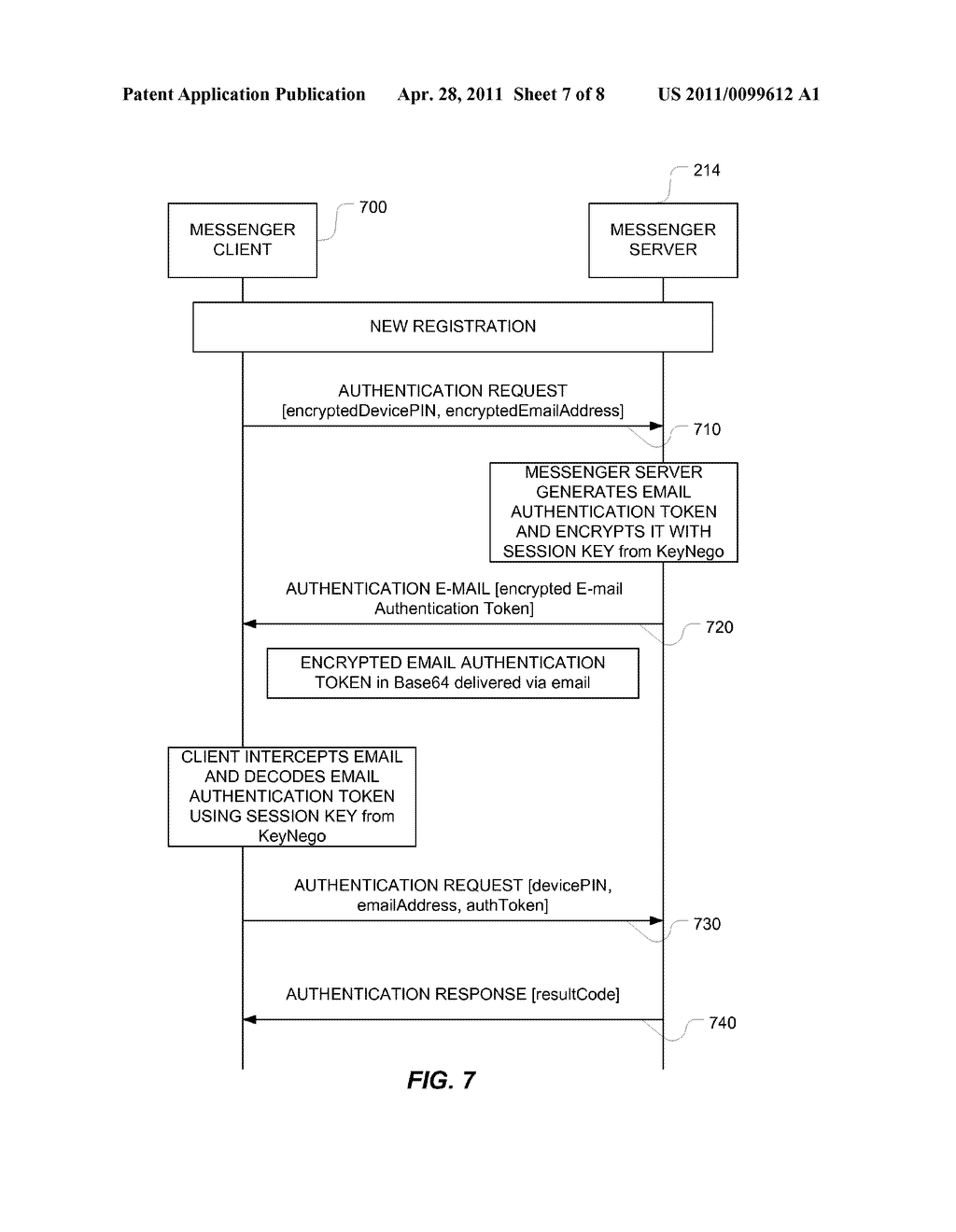 AUTOMATIC USER AUTHENTICATION AND IDENTIFICATION FOR MOBILE INSTANT MESSAGING APPLICATION - diagram, schematic, and image 08