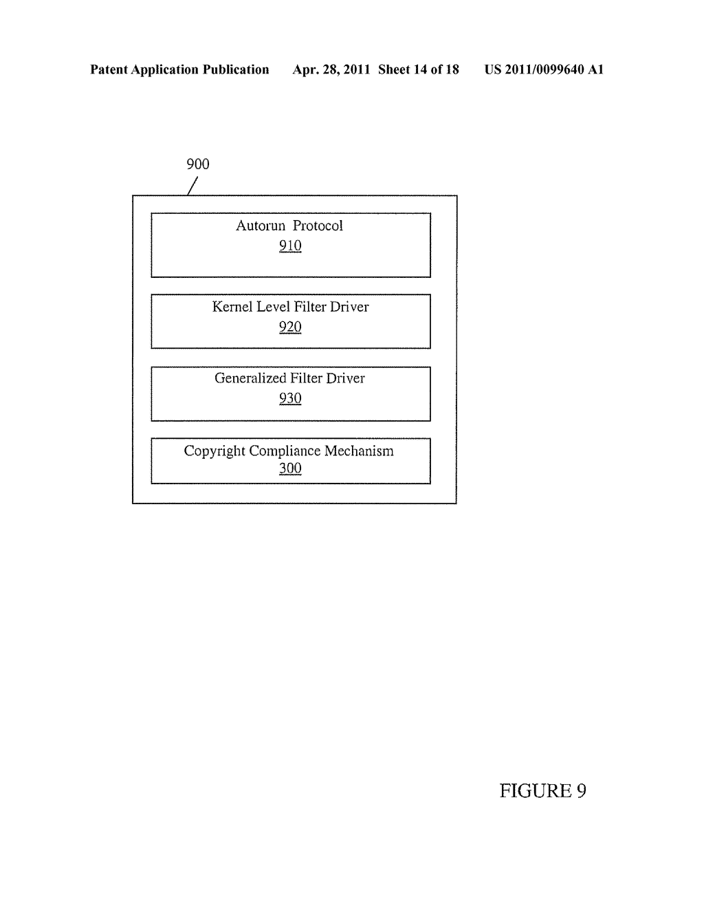 METHOD AND SYSTEM FOR SELECTIVELY CONTROLLING ACCESS TO PROTECTED MEDIA ON A MEDIA STORAGE DEVICE - diagram, schematic, and image 15