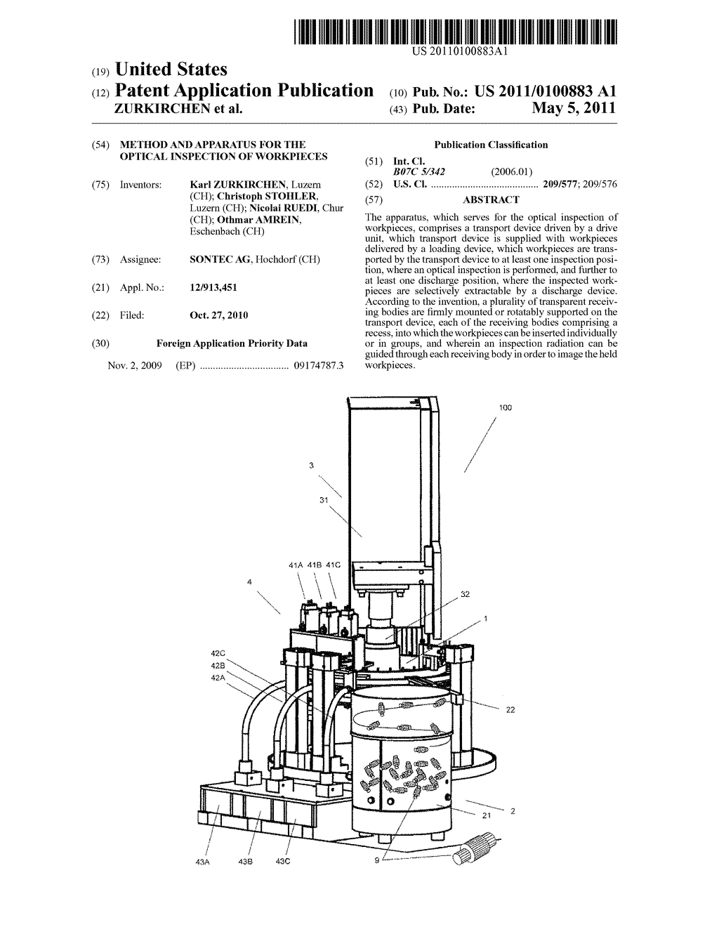 METHOD AND APPARATUS FOR THE OPTICAL INSPECTION OF WORKPIECES - diagram, schematic, and image 01