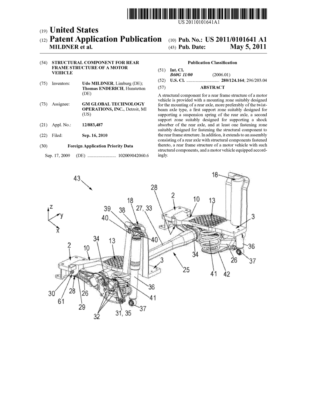 STRUCTURAL COMPONENT FOR REAR FRAME STRUCTURE OF A MOTOR VEHICLE - diagram, schematic, and image 01