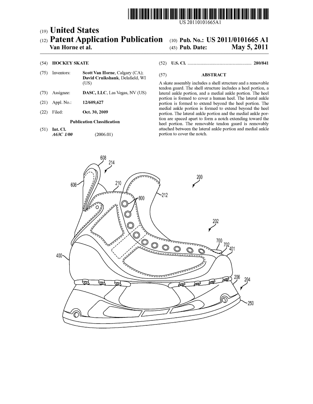 HOCKEY SKATE - diagram, schematic, and image 01