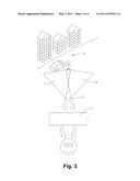 ON-VEHICLE THREE-DIMENSIONAL VIDEO SYSTEM AND METHOD OF MONITORING THE SURROUNDING ENVIRONMENT OF A VEHICLE USING THE SAME diagram and image