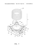 Lens displacement mechanism using shaped memory alloy diagram and image