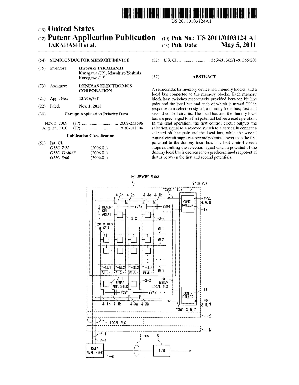 SEMICONDUCTOR MEMORY DEVICE - diagram, schematic, and image 01