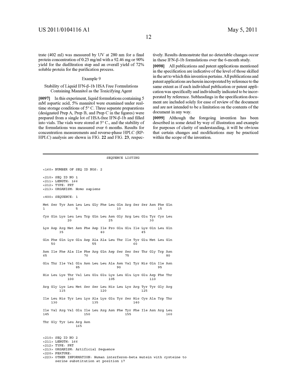 HSA-FREE FORMULATIONS OF INTERFERON-BETA - diagram, schematic, and image 36