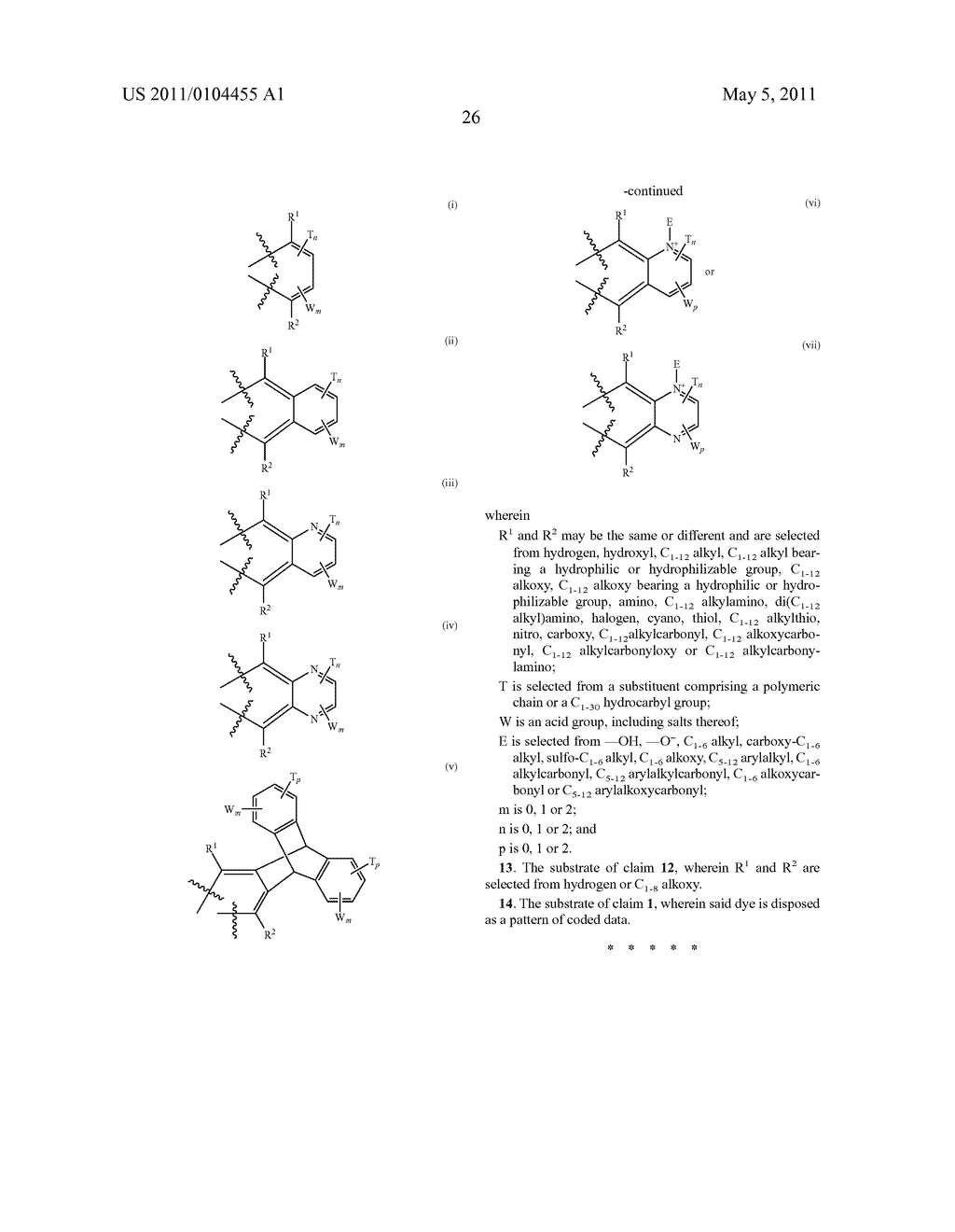 SUBSTRATE HAVING DYE WITH DENDRIMER AXIAL LIGANDS DISPOSED THEREON - diagram, schematic, and image 54