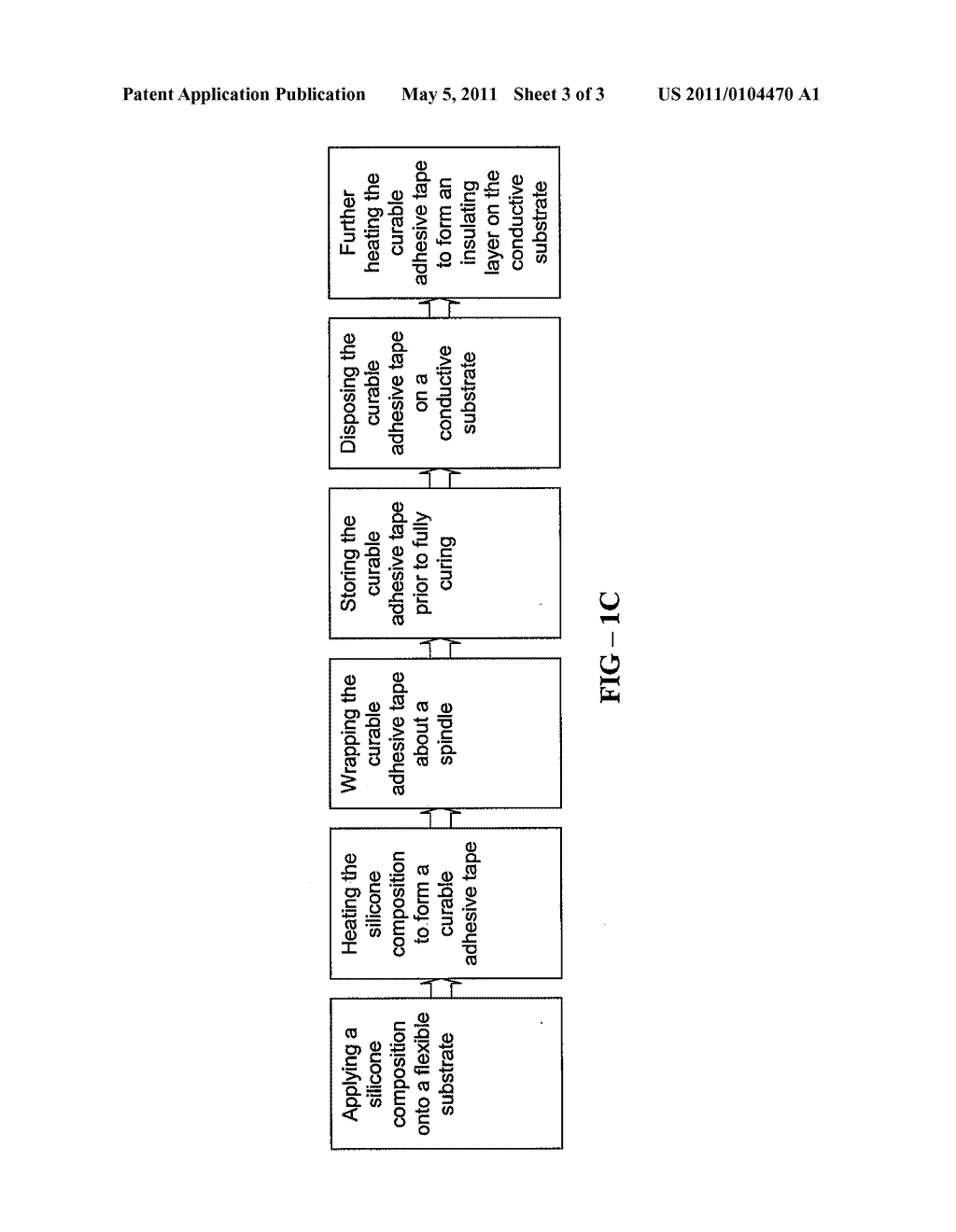METHOD OF FORMING A CURABLE ADHESIVE TAPE AND AN INSULATING LAYER ON A CONDUCTIVE SUBSTRATE - diagram, schematic, and image 04