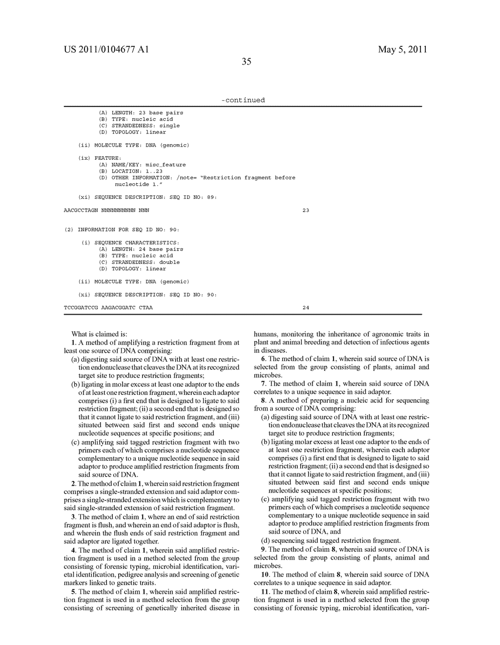 SELECTIVE RESTRICTION FRAGMENT AMPLIFICATION: FINGERPRINTING - diagram, schematic, and image 54