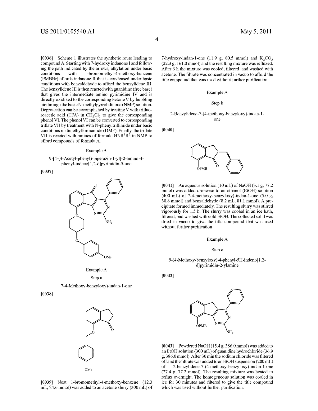 2-AMINO-9-[4-(4-METHOXY-PHENOXY)-PIPERIDIN-1-YL]-4-PHENYL-INDENO[1,2-D]PYR- IMIDIN-5-ONE AND ITS USE AS A HIGHLY SELECTIVE ADENOSINE A2a RECEPTOR ANTAGONIST - diagram, schematic, and image 05