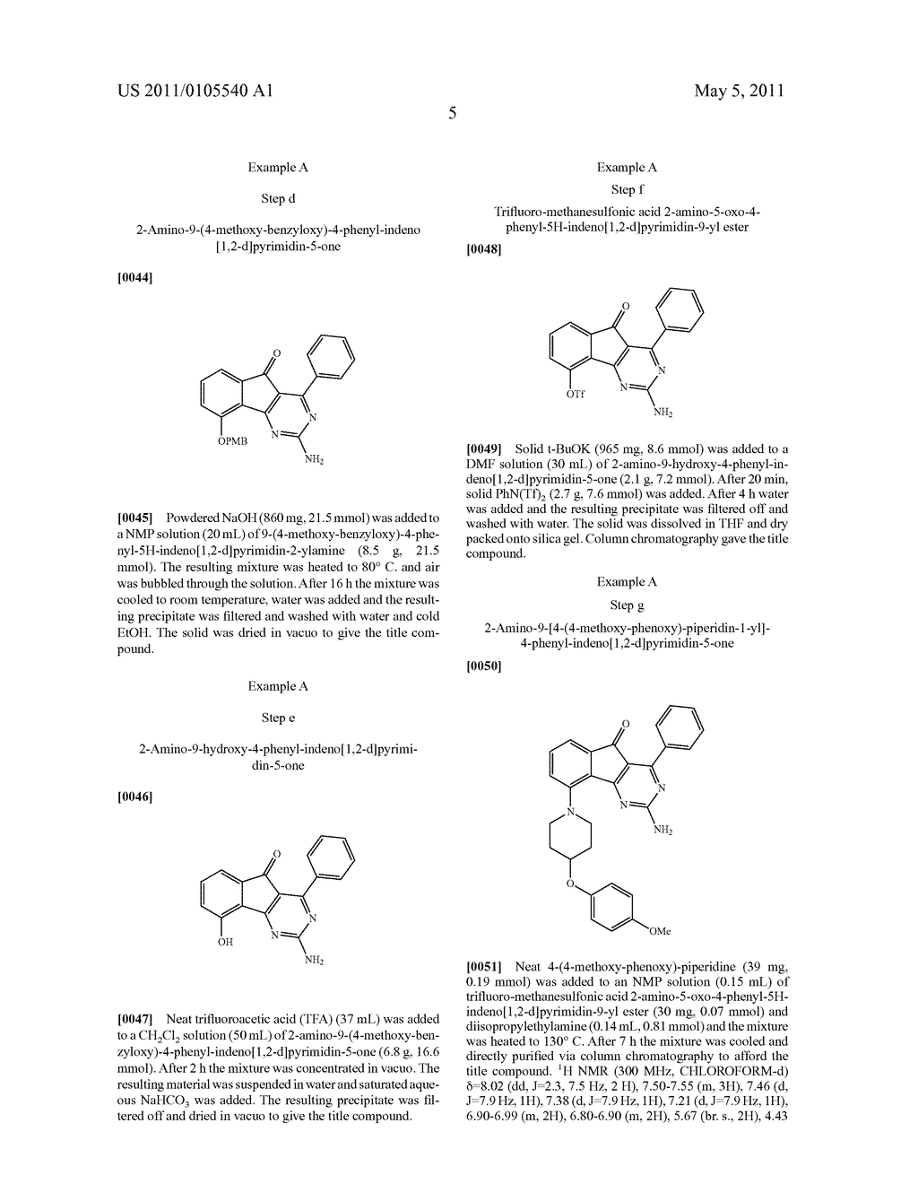 2-AMINO-9-[4-(4-METHOXY-PHENOXY)-PIPERIDIN-1-YL]-4-PHENYL-INDENO[1,2-D]PYR- IMIDIN-5-ONE AND ITS USE AS A HIGHLY SELECTIVE ADENOSINE A2a RECEPTOR ANTAGONIST - diagram, schematic, and image 06