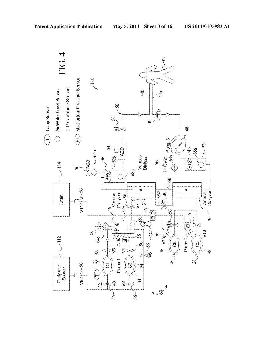 HEMODIALYSIS SYSTEM INCLUDING ON-LINE DIALYSATE GENERATION - diagram, schematic, and image 04