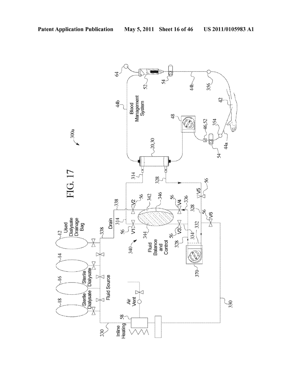 HEMODIALYSIS SYSTEM INCLUDING ON-LINE DIALYSATE GENERATION - diagram, schematic, and image 17