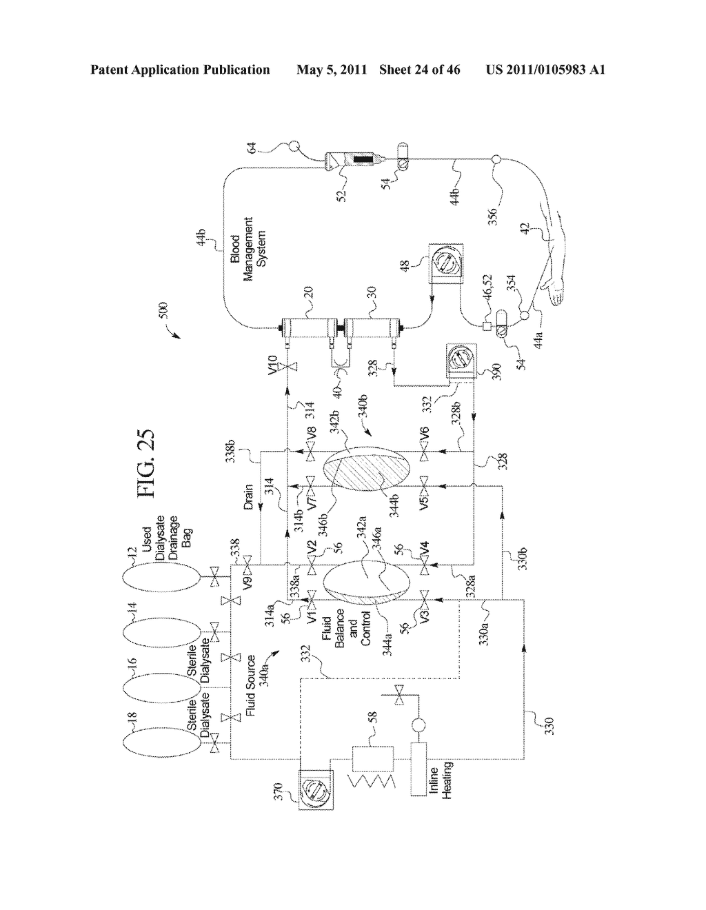 HEMODIALYSIS SYSTEM INCLUDING ON-LINE DIALYSATE GENERATION - diagram, schematic, and image 25