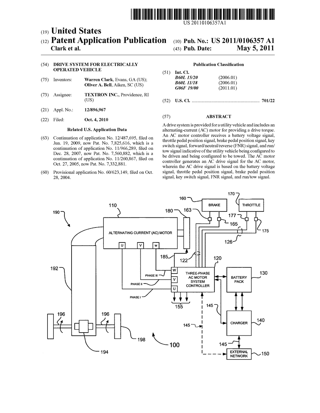 Drive System For Electrically Operated Vehicle - diagram, schematic, and image 01