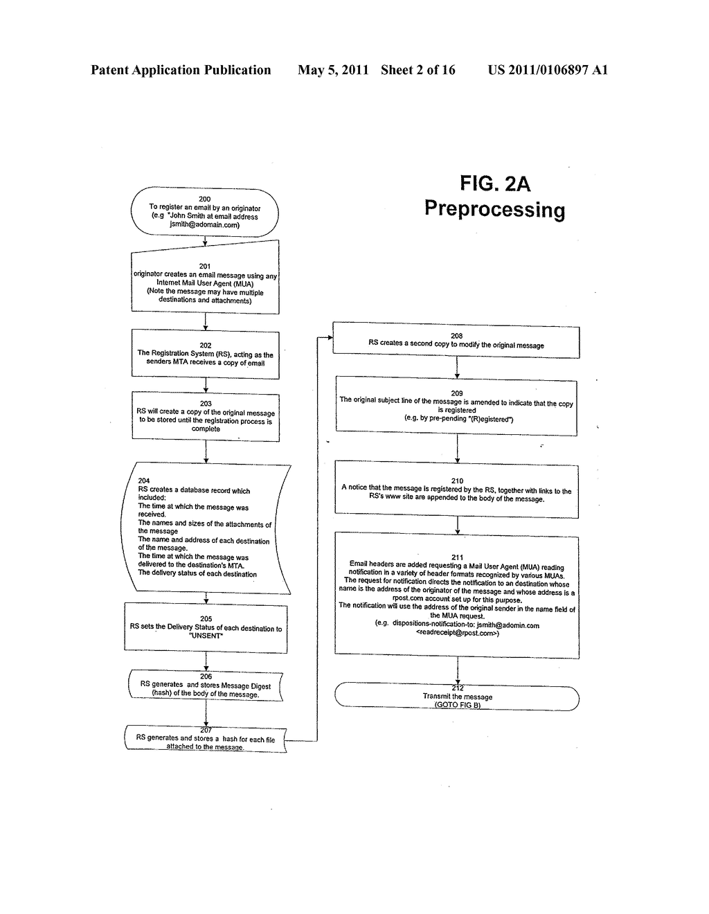 SYSTEM AND METHOD FOR VERIFYING DELIVERY AND INTEGRITY OF ELECTRONIC MESSAGES - diagram, schematic, and image 03