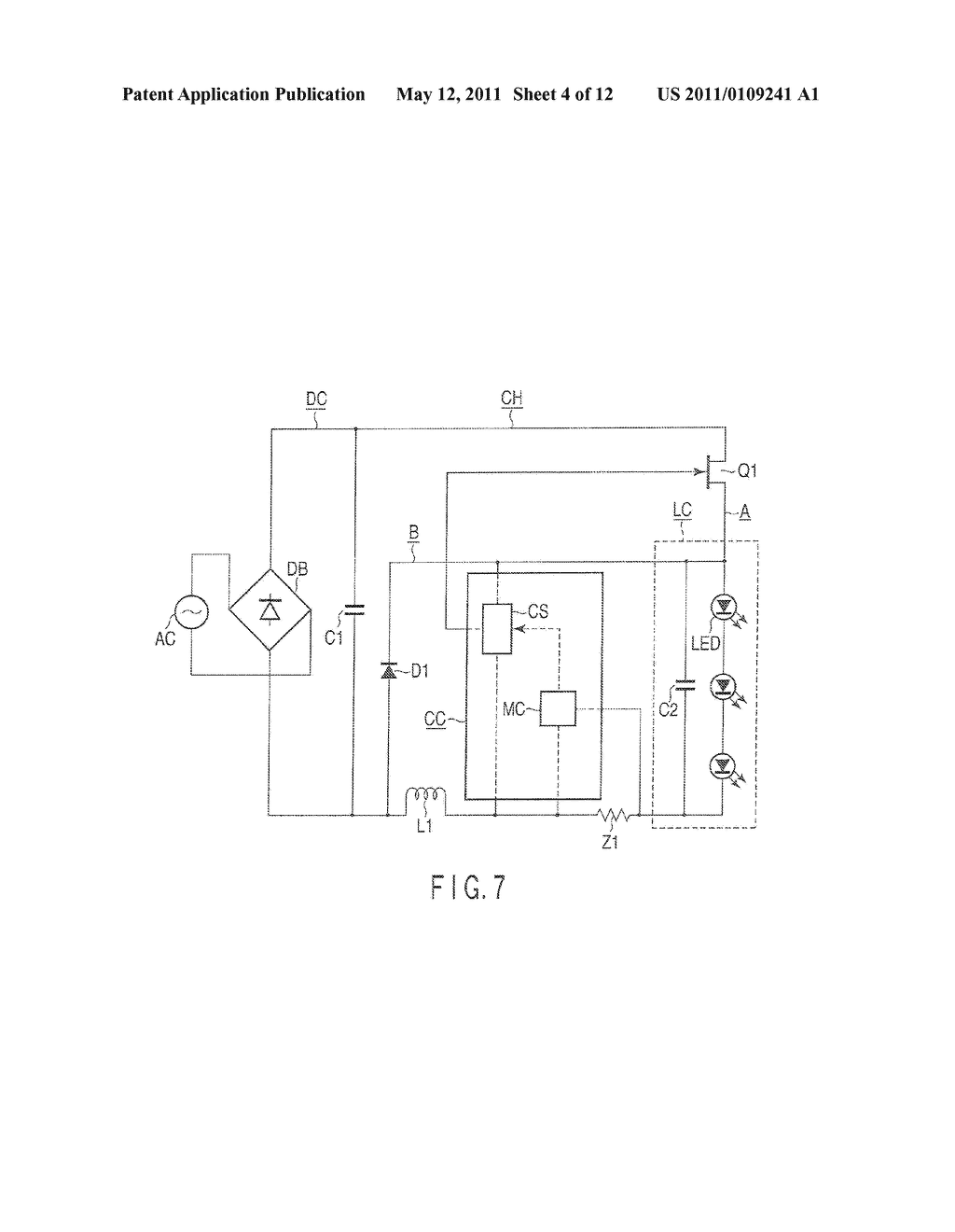 LED LIGHTING DEVICE AND ILLUMINATING DEVICE - diagram, schematic, and image 05