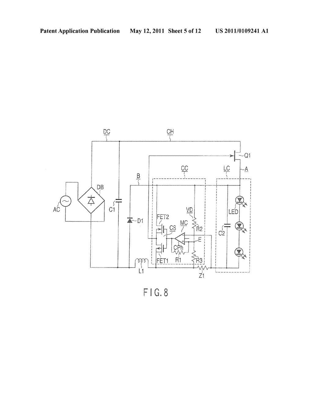 LED LIGHTING DEVICE AND ILLUMINATING DEVICE - diagram, schematic, and image 06