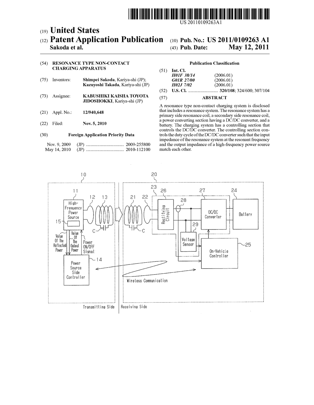 RESONANCE TYPE NON-CONTACT CHARGING APPARATUS - diagram, schematic, and image 01