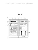 MOBILE TERMINAL AND DISPLAYING DEVICE THEREOF diagram and image