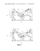 DISK DRIVE INCLUDING A LATCH CONFIGURED TO LOCK AN ACTUATOR IN RESPONSE TO AN EXTERNAL FORCE diagram and image