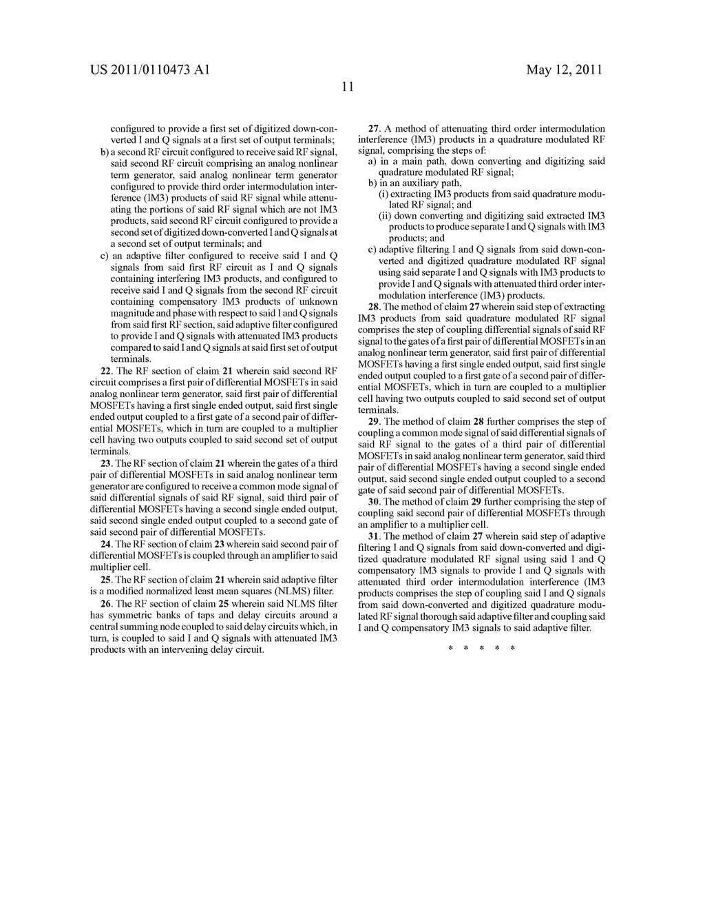 DIGITAL AND ANALOG IM3 PRODUCT COMPENSATION CIRCUITS FOR AN RF RECEIVER - diagram, schematic, and image 23