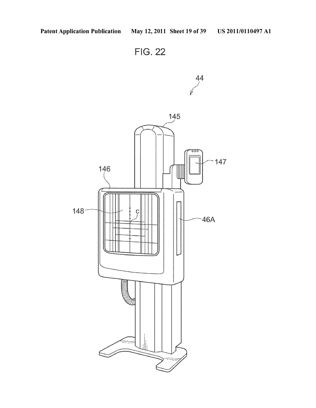 IMAGING AREA SPECIFYING APPARATUS, RADIOGRAPHIC SYSTEM, IMAGING AREA SPECIFYING METHOD, RADIOGRAPHIC APPARATUS, AND IMAGING TABLE - diagram, schematic, and image 20